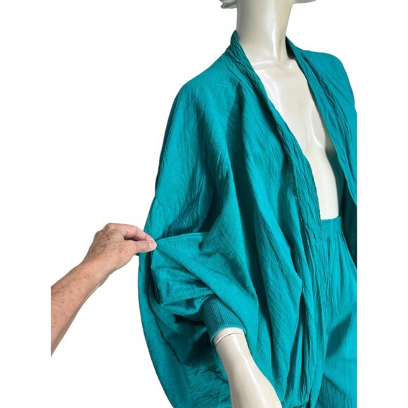 1980s gauze pant set with oversized jacket by Peter Popovitch Size S NOS - Picture 5 of 10